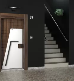 Casso Ahşap Ve Beyaz Renkli Çelik Kapı