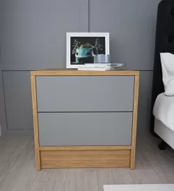 Iki Çekmeceli 45X45 Komidin